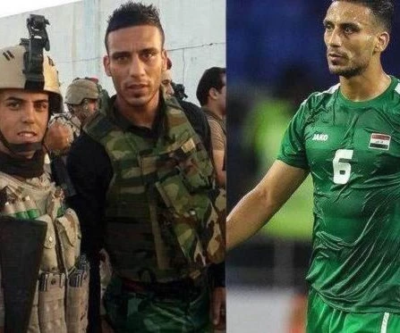 Ali Adnan Kazem... Una estrella del fútbol iraquí y un soldado en el ejército iraquí Ali Adnan Kazem... Una estrella del fútbol iraquí y un soldado en el ejército iraquí