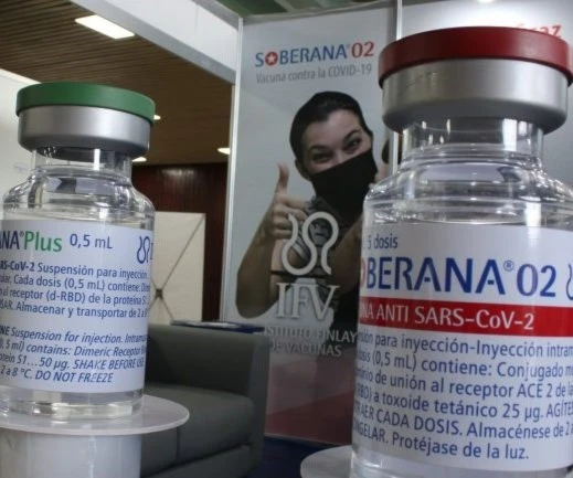Vacunas cubanas Soberana 02 y Soberana Plus. Vacunas cubanas Soberana 02 y Soberana Plus.