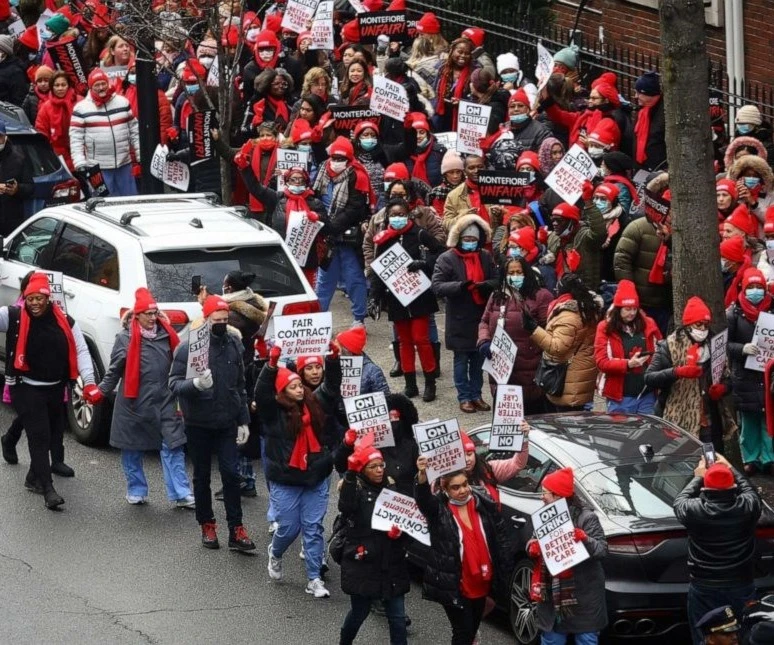 Entran en huelga más de siete mil enfermeros en Nueva York. Foto: Reuters. Entran en huelga más de siete mil enfermeros en Nueva York. Foto: Reuters.