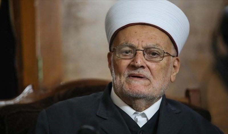 El predicador de la mezquita de Al-Aqsa, el cheikh Ekrima Sabri.