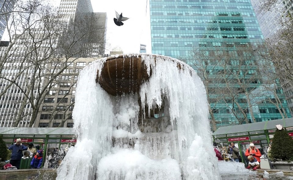 Nevadas en EE. UU. Foto: AFP.