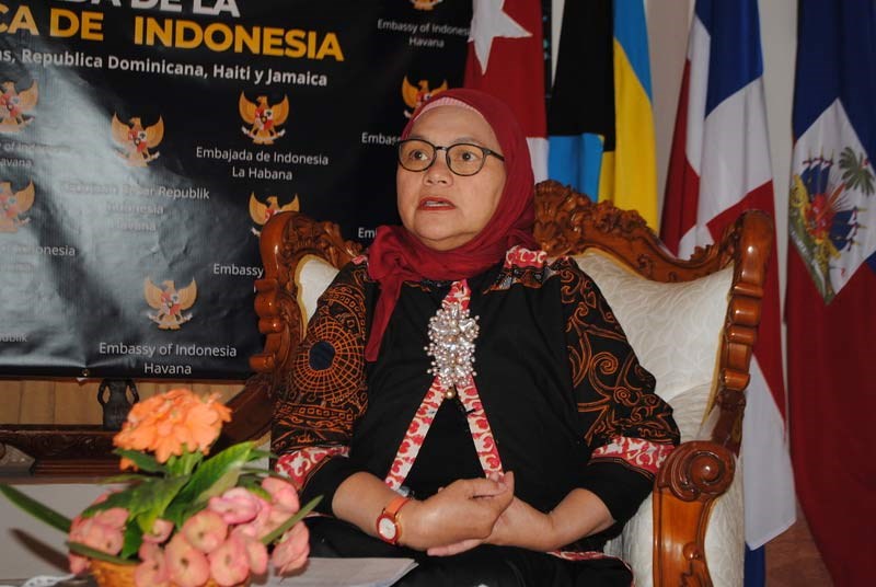 Embajadora de Indonesia en Cuba. Foto: Prensa Latina. 