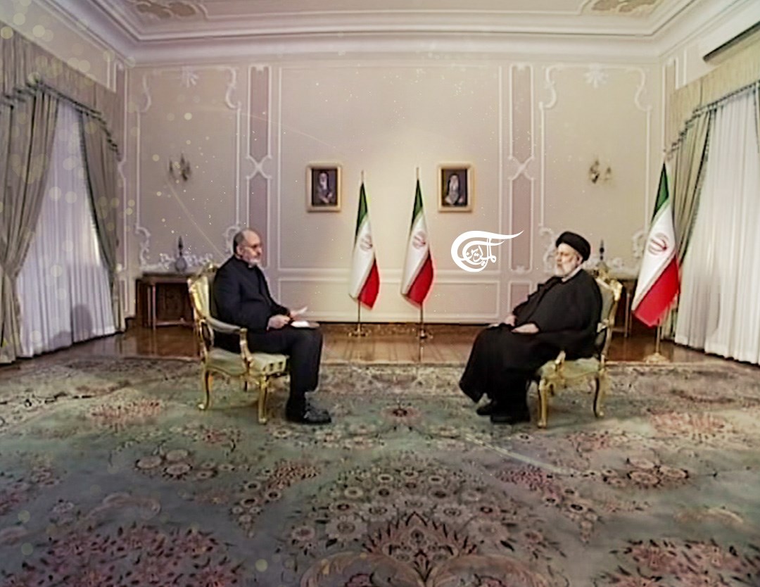 Presidente de Irán, Ebrahim Raisi en un diálogo exclusivo con Al Mayadeen.