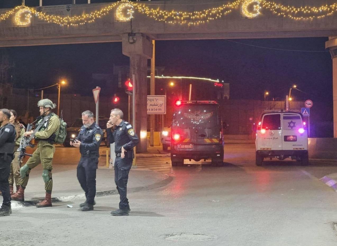 Tensión en el puesto de control de Qalandiya, al norte de la Jerusalén ocupada.